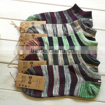 Show Socks Men Male Cotton Boat Happy Socks Non-Slip Invisible Stripes Geometric Socks No Show Slippers Meias