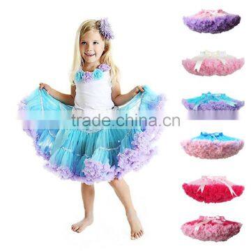 S32466W Princess Kids Girls Tulle Party Ballet Dancewear Short Cake Tutu Skirt