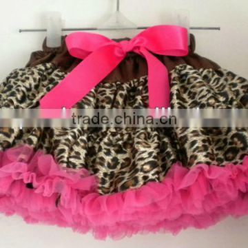 hot pink baby girl fluffy satin pettiskirts girl's tutu skirts