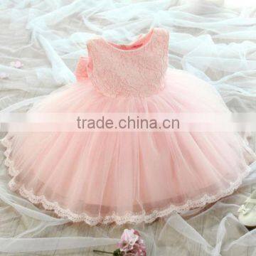 Com OEM Service Satin Beaded Flower Girl Dress photo-2