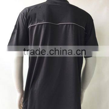 Wholesale 100% Polyester Plastic Buttons Micro Mesh Blank Safety Polo Shirt photo-2