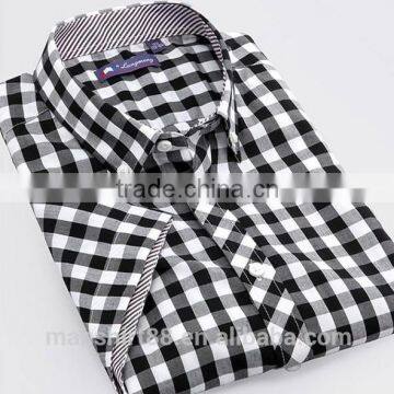 Short Sleeve Button Down Big Plaid Summer Shirt photo-3