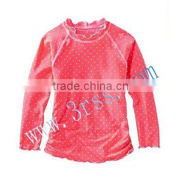 kid's cute long sleeve rash t shirt for girl