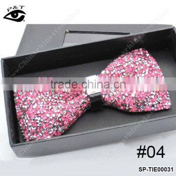 Luxury Glitter Rhinestones Bow Ties Vintage Ties for Men's Wedding Dress With Gift Box 12x6cm photo-2