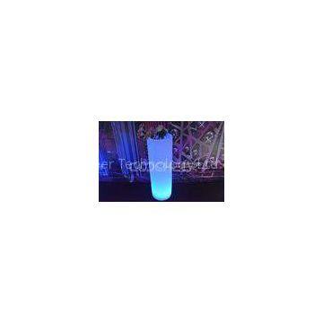 PE plastic Glowing Led Flower Pot Rechargeable Plant Containers OEM