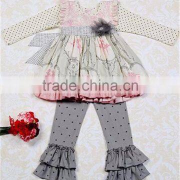 Adorable Printed Ruffle Custom Boutique Kids Rompers photo-5