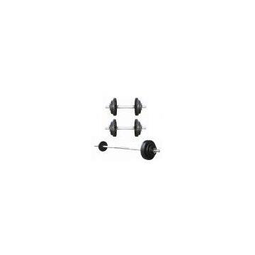 1'' Rubber Barbell Plate 110LBS Set
