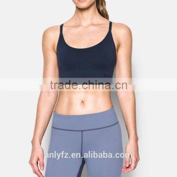 Customized ladies finess wear high quality seamless women's elastic band sports bra yoga