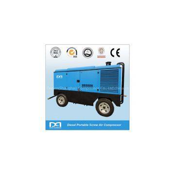 portable diesel air Compressor for mining jack hammer screw type