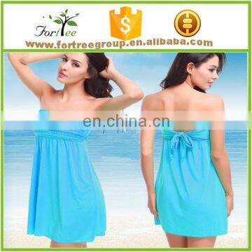 new sexy open back one piece wrap beach dress swim wear bikini cover up summer dress online