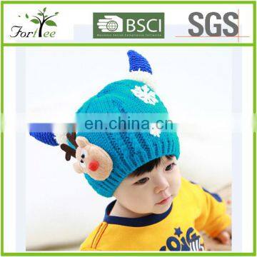Fashional 100% Acrylic Knitted Baby Christmas Hat