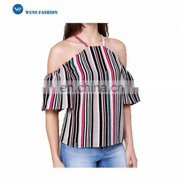 Ladies Sexy Blouse Stripes Blouse Hot Sale Blouse