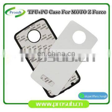 2d Sublimation Heat Transfer PC +TPU Silicon Blank Cell Phone Case With Metal Sheet for Prosub-Z Force photo-2