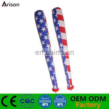 American flag printed inflatable baseball bat inflatable cheering stick for advertising toys