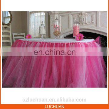 New Arrival Hot Pink Beautiful Rainbow Table Skirts