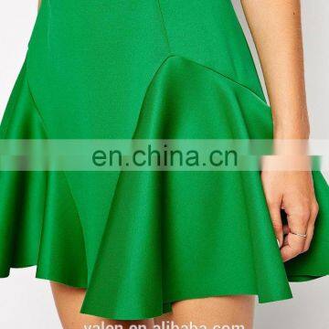 2015 A/W Women's Green Scuba Mini Skirt