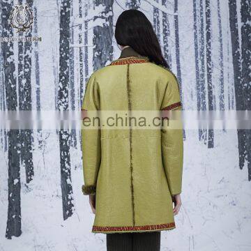 Terrific Color Sheepskin Fur Jacket Reversible Attractive Style Sheep Fur Leather Coat Double Faced Fur Overcoat photo-3