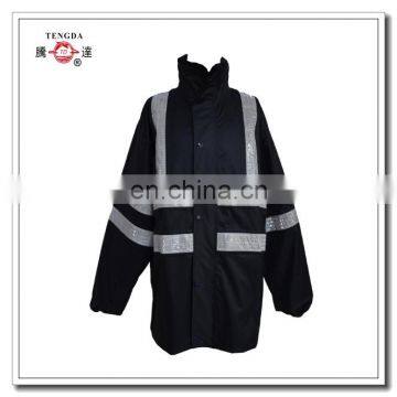 190T Polyester Pongee Raincoat With Prismatic Reflective Strips photo-2