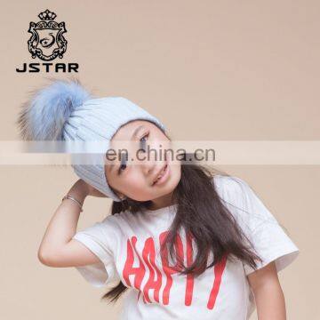 Superior Stable With Braids Fur Ball Beanie Hat
