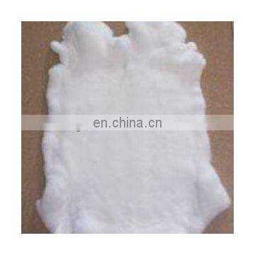 Top quality natural white color rabbit fur skin