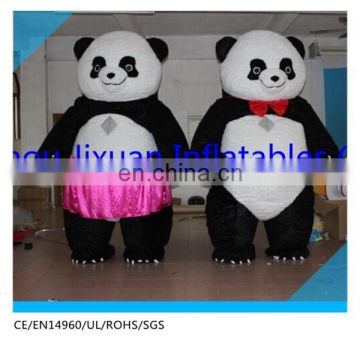 new design fantastic panda fur costume ,adult panda mascot costumes