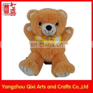 Yangzhou custom animal shape kids bear backpack plush teddy bear backpack