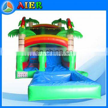 Hot Sell Inflatable forest Slide with pool