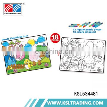 OEM 500pcs hot selling children painting diy jigsaw puzzle custom