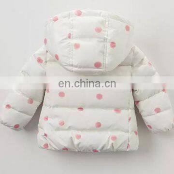 T-GC010 2016 Girls Winter Polka Dot Printed High Fashion Warm Coat photo-6