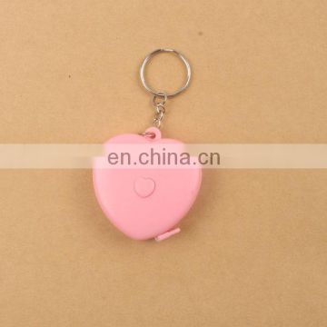 Hot to branding yellow sewing portable pink shaped tape measure 1.5m keychain