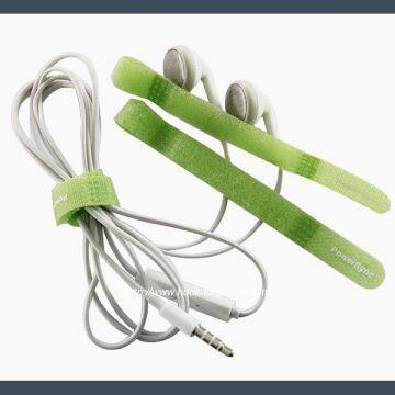 made in china q type hook and loop hook and loop cable tie,green