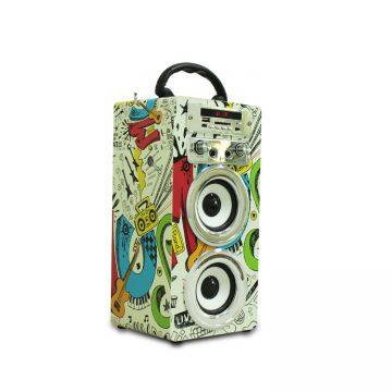 2018 New Design Portable Speaker Active Set KTV Karaoke Rechargeable 1200mah Battery Stereo Wireless With USB/TF Card photo-2