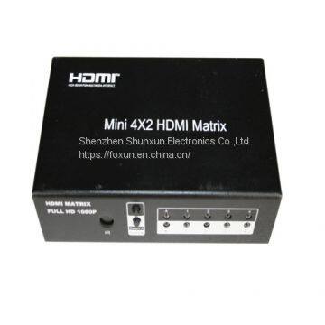 4x2 HDMI Matrix with remote control