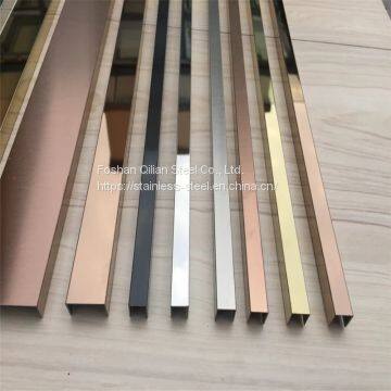 China border trim mirror coffee gold wall borders stainless steel trim