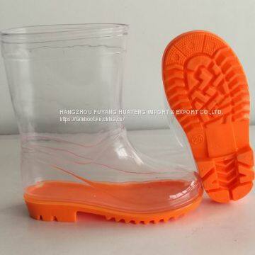 Transparent Kid Boots, Children Transparent Rain Boot, Kid 100%Transparent Boots,Cheap Child Boots