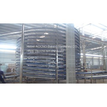 Automatic bread hamburger spiral cooling tower