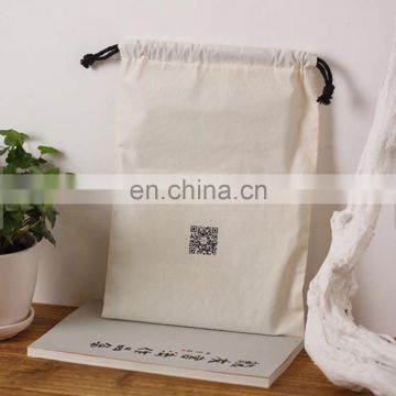 Fair trade organic cotton fabric drawstring bag for notebook in vietnam