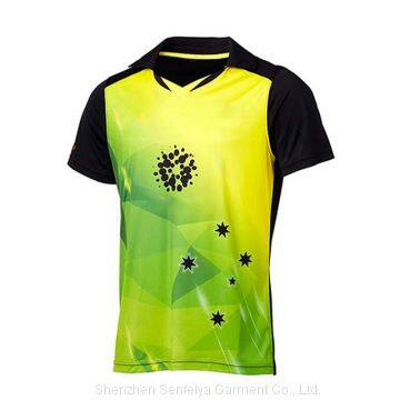 Wholesale New Arrival Dry Fit Feature Heat Transfer Tennis Cricket Shirts Jersey Men