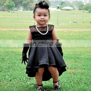 2019 summer girls fashion new black lace dovetail party tutu sundress baby girl dress kids clothes 1-4Y