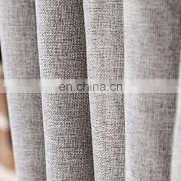Good Quality Modern Luxury Cotton Linen Fabric Solid Colour Thicken Decorative Home Textile Blackout Curtain photo-5