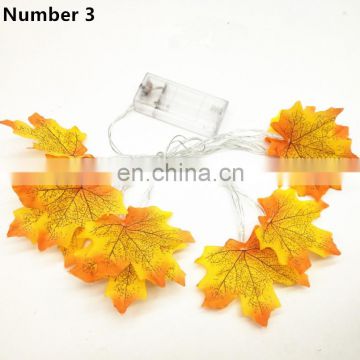 Hotel Decoration 10Leds/1.5Meters Maple Leaf Bulb  Battery Powered Copper Wire Led String Lights