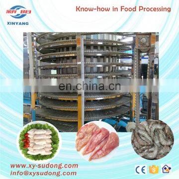 High capacity chicken, shrimp quick freezing machine