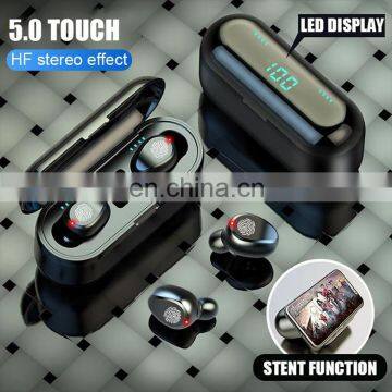 2021 Hot Sell 2000mAh USB Power Bank F9 5.0 Headphone Earphone Noise Cancelling True Wireless Headphones Bluetooth Headset photo-3