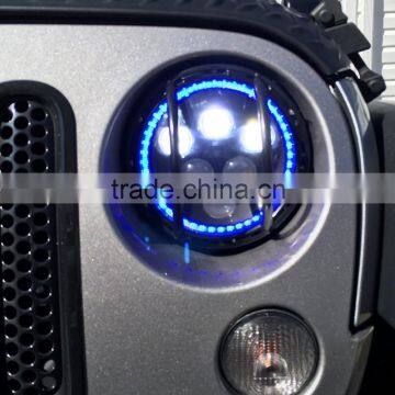 7inch CREE Led 60W Hi-Low Beam Round Blue Work Head Lamp Light Headlight photo-5