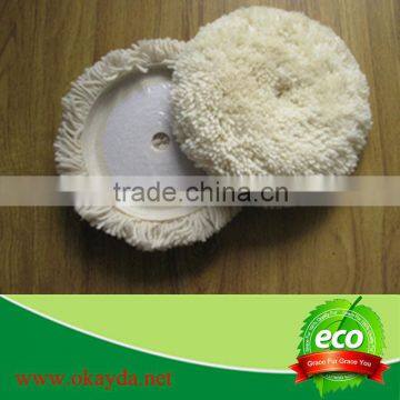 single side sheepskin wool car buffing pad