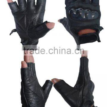 Cycling Leather Gloves (Black)