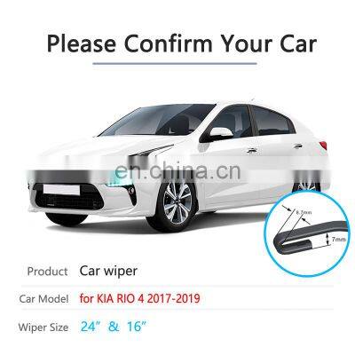 Car Wiper Blade for KIA RIO 4 2017 2018 2019 X-Line RIO4 Front Window Windscreen Windshield Wipers Car Accessories Goods
