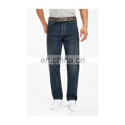 Fashionable straight jeans light color design men pants with pockets and button closure type design