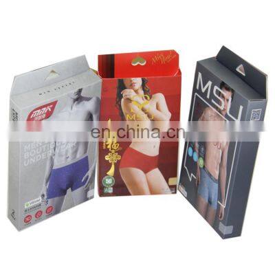 Cartons made in Dongguan printed black packaging boxes with logo packaging for underpants