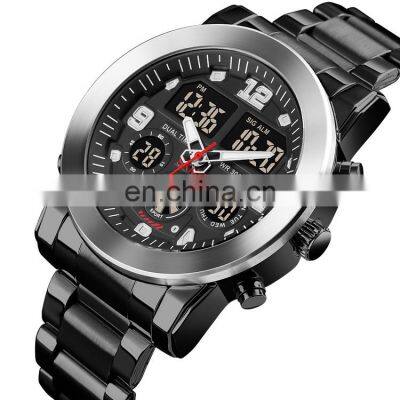 Luxury Mens sports skmei 1642 quartz wrist watch analog digital watches men 3 time zone sport chronograph